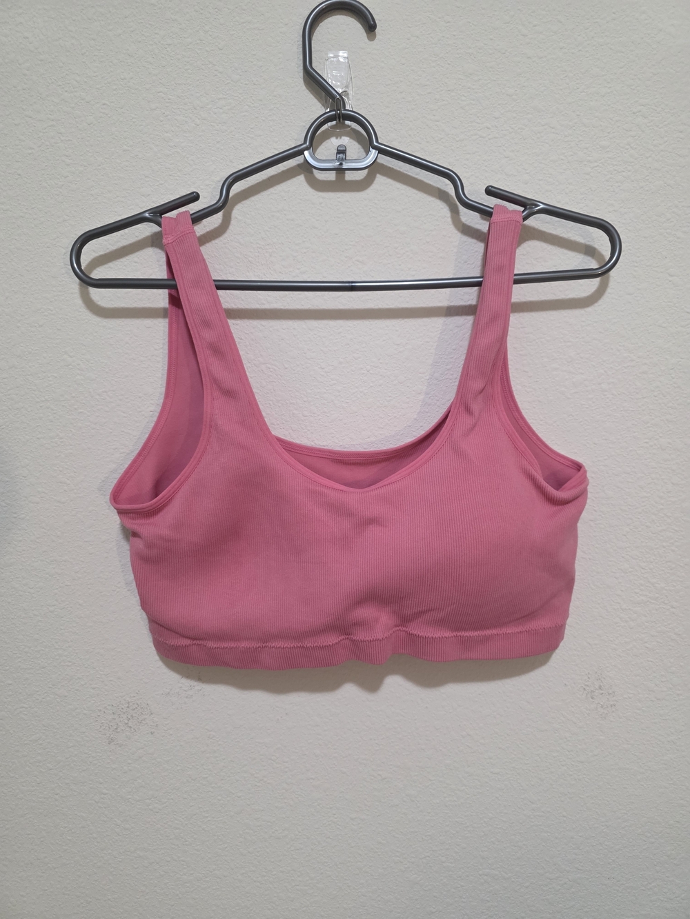 bp Pink Ribbed Scoop Bralette